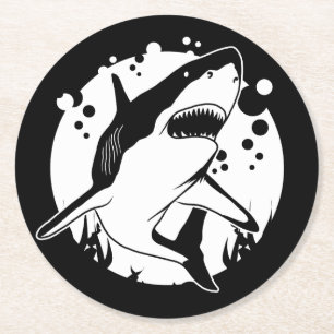 Shark Round Paper Coaster