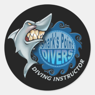 Shark’s Point Classic Round Sticker