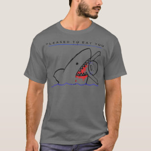Shark Sayings Black Humour Pleased To Eat You Zip T-Shirt