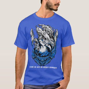 Shark Sayings Funny Where Is My Bloody Dinner Pull T-Shirt