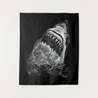 Shark Scary Shark Tapestry