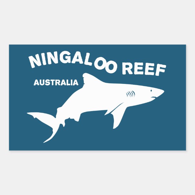 Shark Scuba Diving In Australia, Ningaloo Reef Rectangular Sticker (Front)