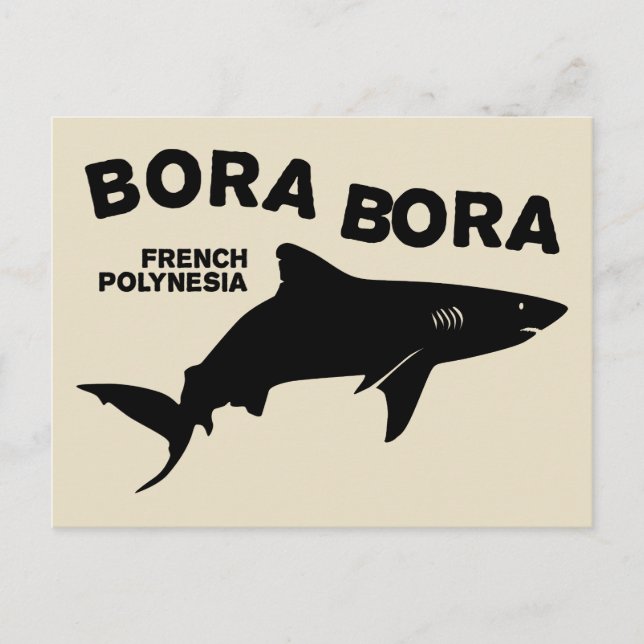 Shark Scuba Diving In Bora Bora Postcard (Front)