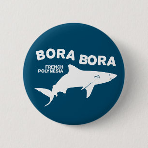 Shark Scuba Duiving In Bora Bora 6 Cm Round Badge