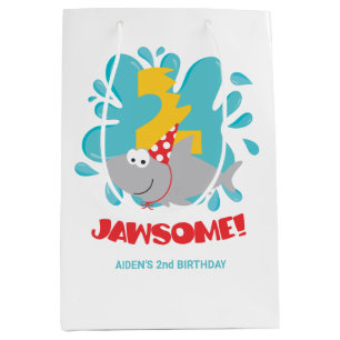 Shark Second Birthday Gift Bag