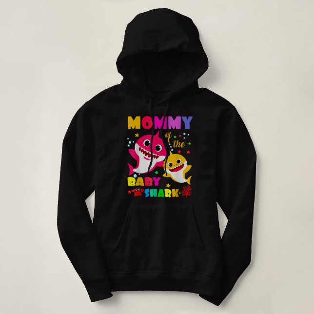 Shark Shark Family Mother's Day  Hoodie (Design Front)