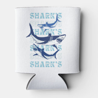 SHARK , SHARKS, SHARKS, STYLE CAN COOLER
