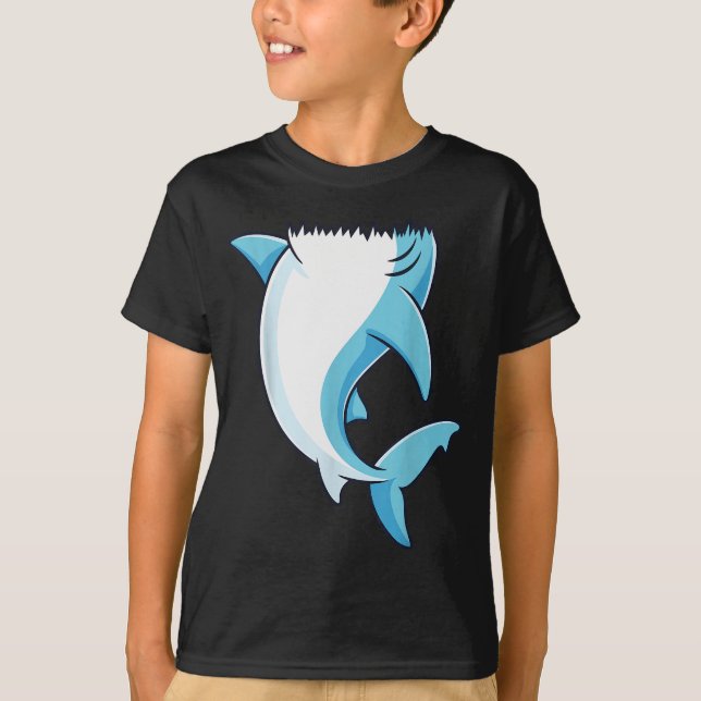 Shark Shirt Adult Kids Men Women Shark Costume  (Front)