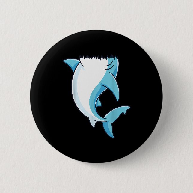 Shark Shirt Adult Kids Men Women Shark Costume  6 Cm Round Badge (Front)