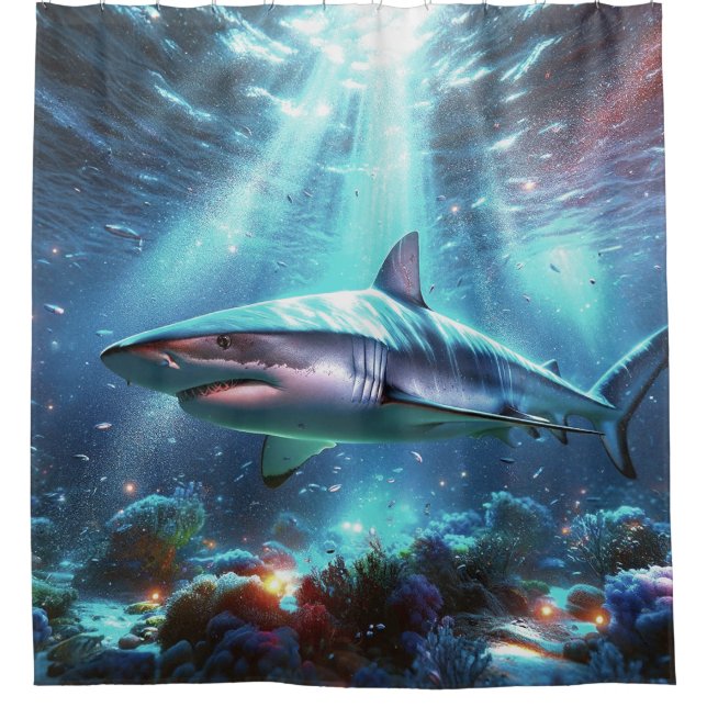 Shark Shower Curtain (Front)