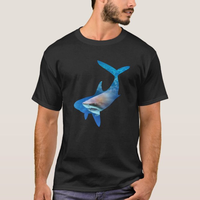 Shark Silhouette 01 Men Women Adult :: T-Shirt (Front)