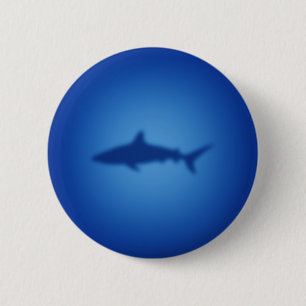 Shark silhouette 6 cm round badge
