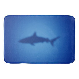 Shark silhouette bath mat