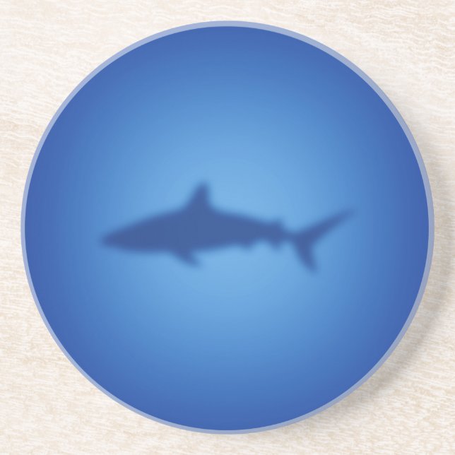 Shark silhouette coaster (Front)