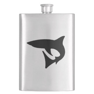 Shark Silhouette Hip Flask