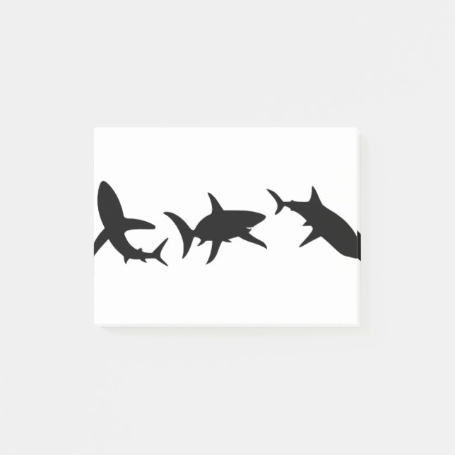 Shark Silhouette Post-it Notes (Front)