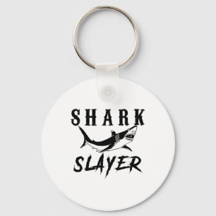 Shark Slayer Shark Fishing And Salt Water Anglers Key Ring