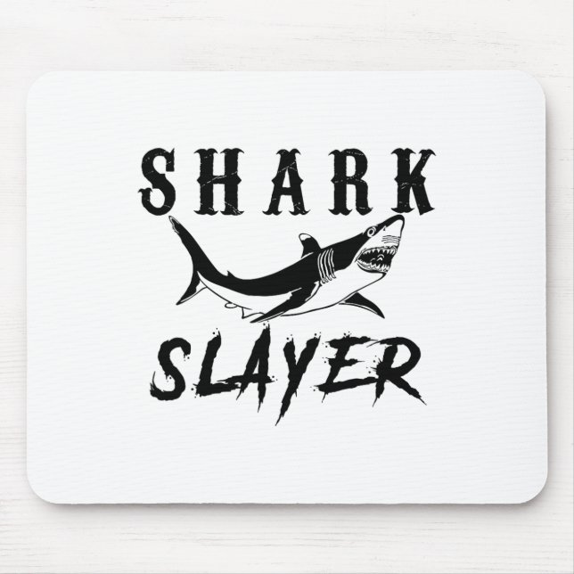 Shark Slayer Shark Fishing And Salt Water Anglers  Mouse Mat (Front)