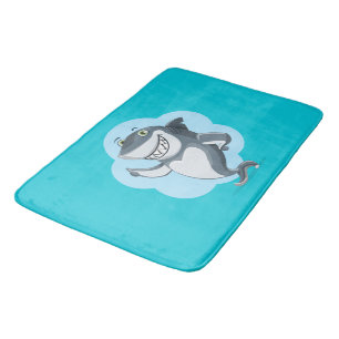Shark smile bath mat