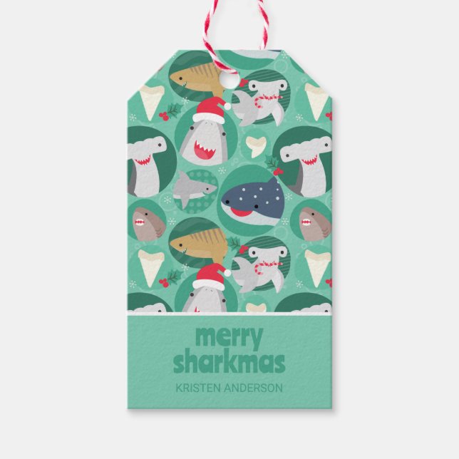 Shark Species Christmas Gift Tag (Front)