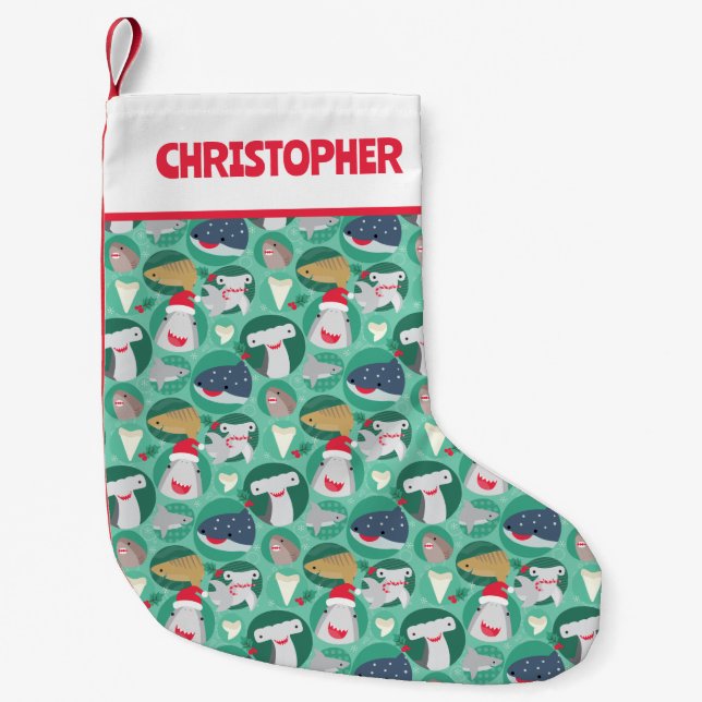 Shark Species Christmas  Small Christmas Stocking (Front)