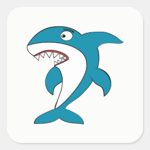 Shark Square Sticker