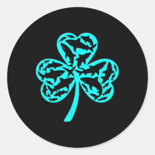 Shark St Patricks Day Boys Kids St Pats Sharks Classic Round Sticker