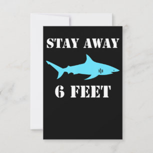 Shark Stay Away 6 Feet Funny Social Distancing Thank You Card