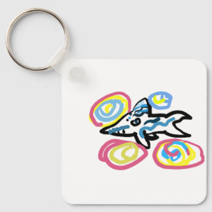 Shark summer key ring