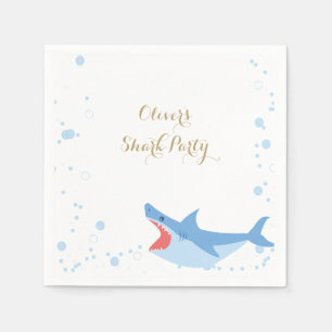 Shark Summer Party Splish Splash Birthday Bash  Napkin