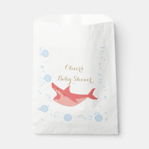 Shark Summer  Red und Blue Bubbles Baby Shower  Favour Bags