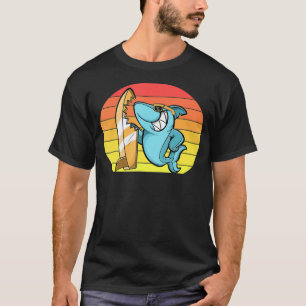 Shark Sunset Shark Surfer T-Shirt