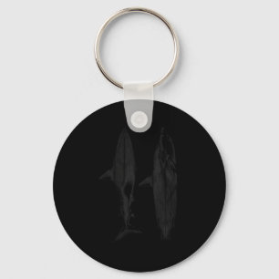Shark surfboard fin design cool surfer ocean beach key ring