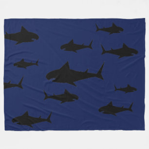 Shark Swarm Fleece Blanket