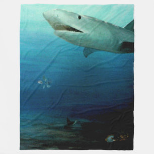 Shark Swimming Fleece Blanket