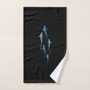 Shark - Swimming Sharks Cute Funny Gift Hand Towel