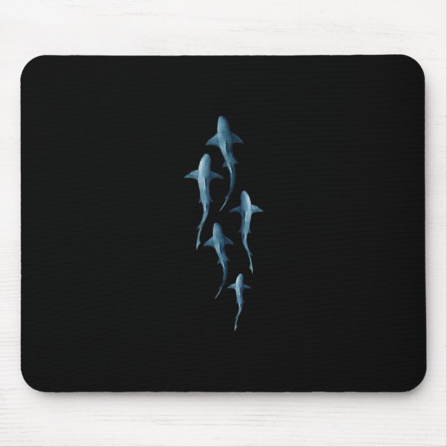 Shark - Swimming Sharks Cute Funny Gift Mouse Mat (Front)