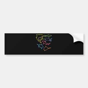 Shark Symbol - Cute Shark Lovers Gifts Bumper Sticker