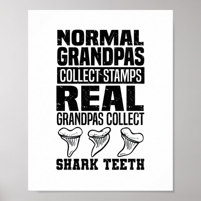 Shark Teeth Collector Gifts | Shark Tooth Hobby Poster (Front)