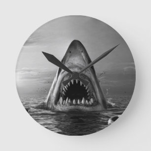Shark Teeth Round Clock