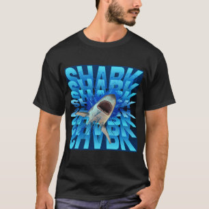 shark text effect typography T-Shirt