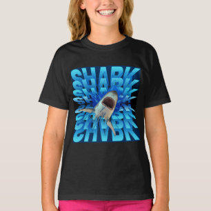 shark text effect typography T-Shirt
