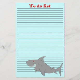 Shark To Do List Stationery
