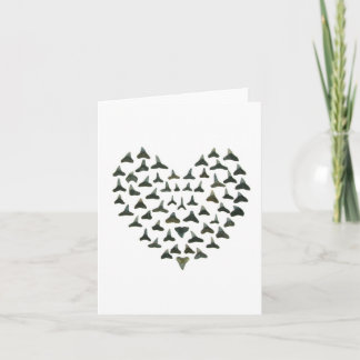 Shark Tooth Heart Notecard
