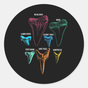 Shark Tooth Hunting - Crazy Shark Gifts Classic Round Sticker