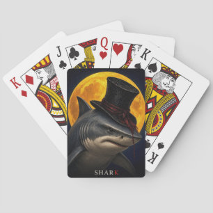 Shark Top Hat Gothic Surreal Playing Cards