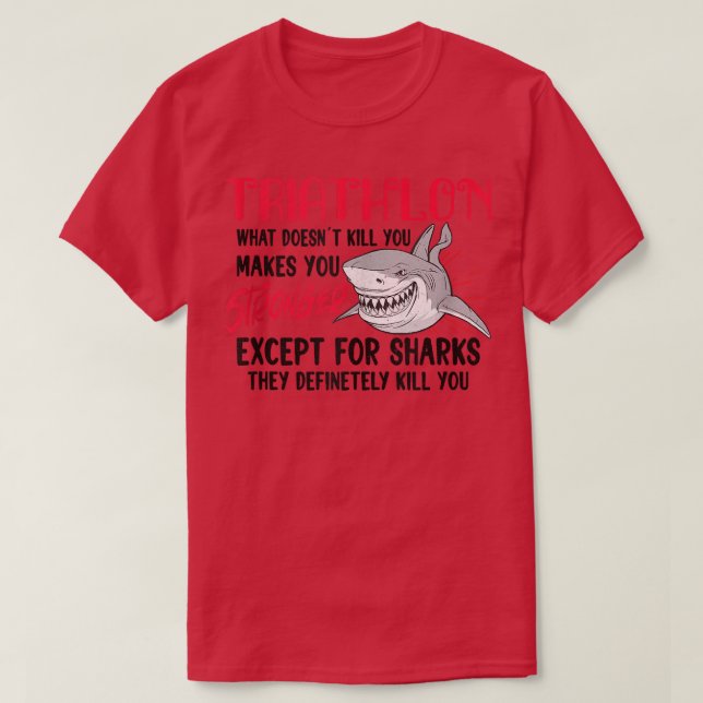 Shark Triathlon Support Crew Triathlon Training Sc T-Shirt (Design Front)