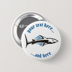 Shark Tribal Icon 1 6 Cm Round Badge