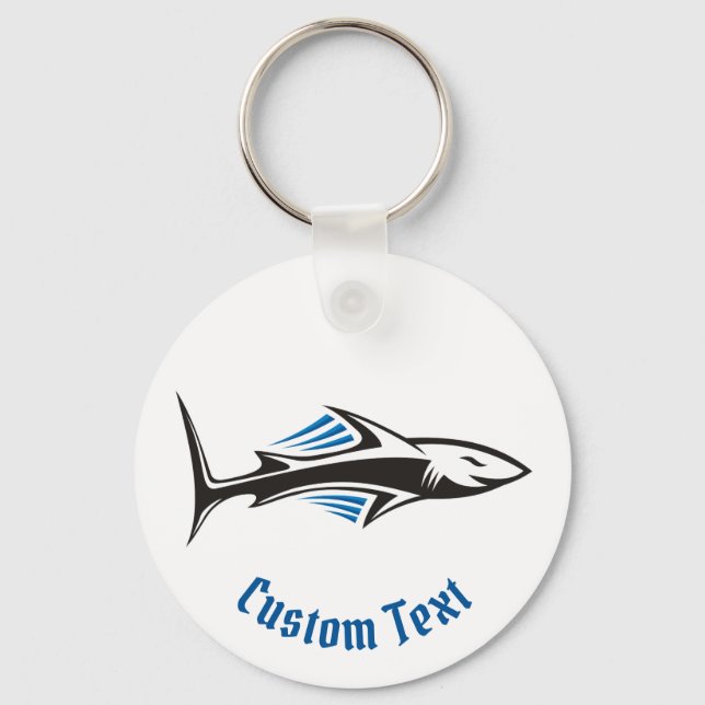 Shark Tribal Icon 1 Keychain (Front)