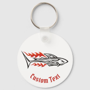 Shark Tribal Icon 2 Keychain